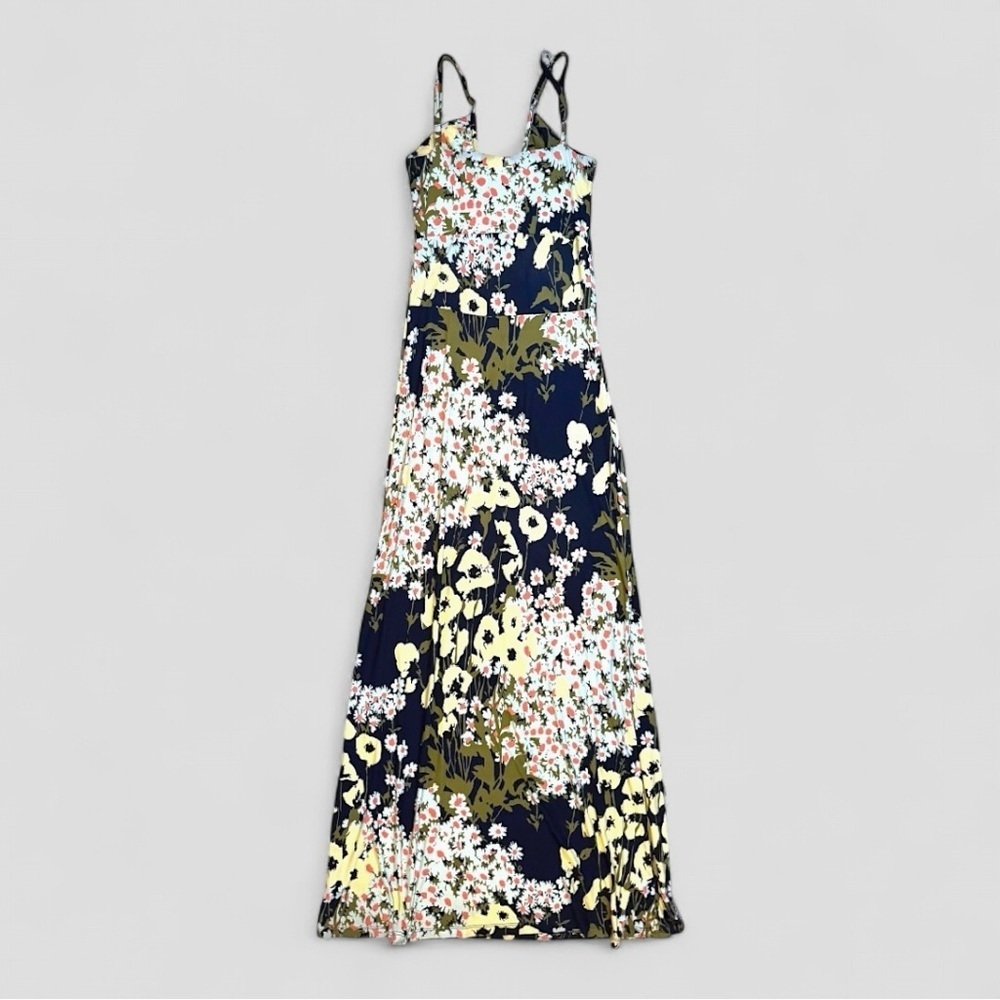 Free People Romantic Floral Maxi Dress Empire Waist Boho XS - Picture 6 of 11